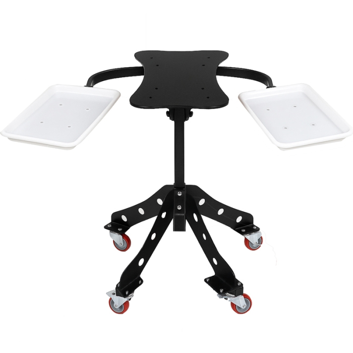 Table avec plateaux latéraux pour plaques de transfert