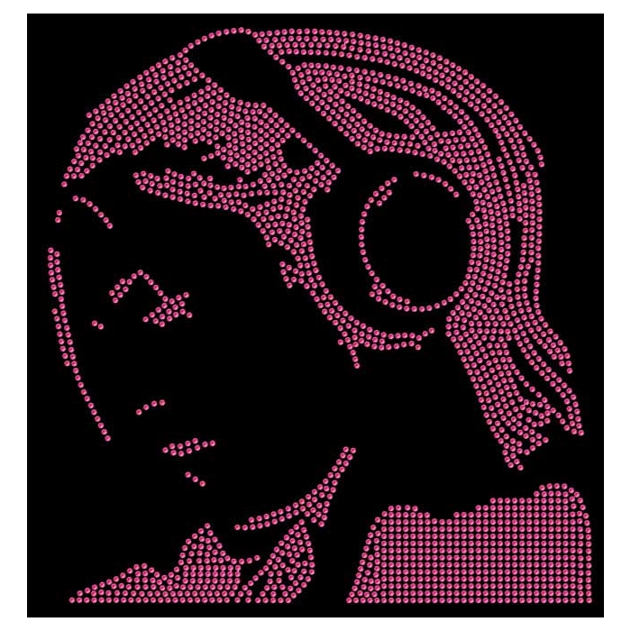 Diseño de pedrería DJ cara Diseño de pedrería DJ cara