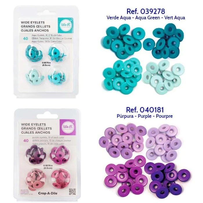 We R Memory Keepers Eyelets For Scrapbooking – Warm Metal Tones, Standard 1/3" Head, 4 Color Pack - View #8