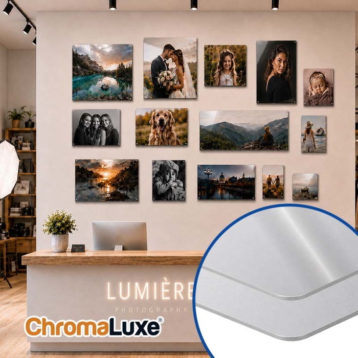 Chromaluxe Silver Aluminium Sublimable Panels