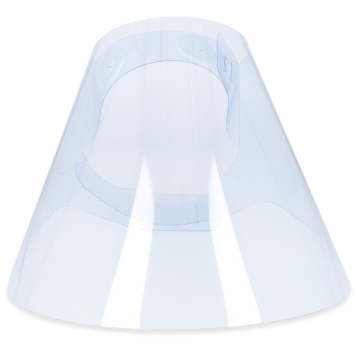 Pantalla protectora facial de plástico RPET transparente