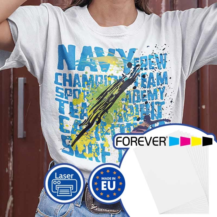 Papier transfert laser fonds clairs - Transparent Forever