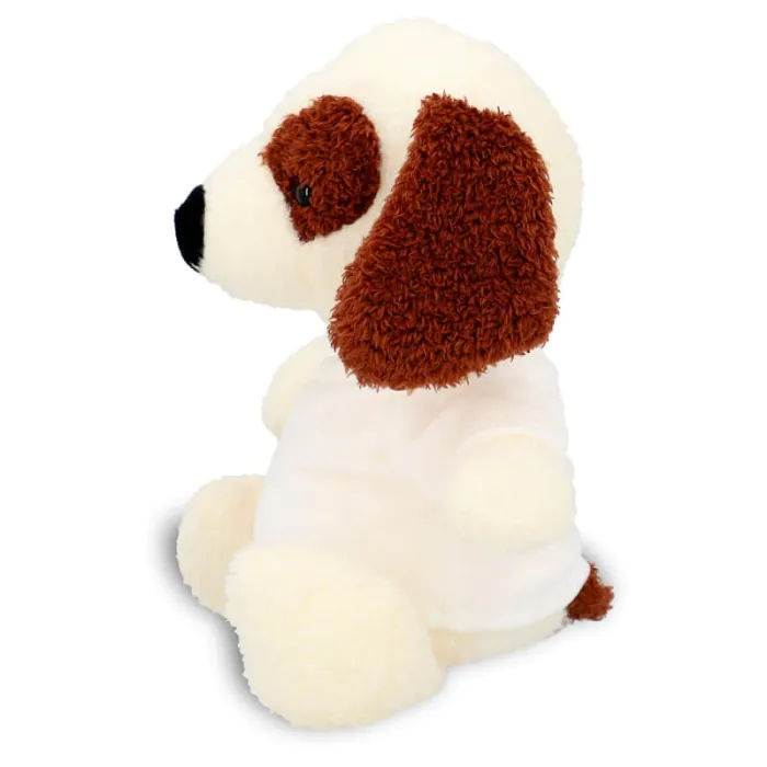 Chien en peluche avec taches avec t-shirt sublimable - Côté