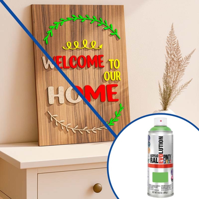 Pintura acrílica en spray en colores flúor