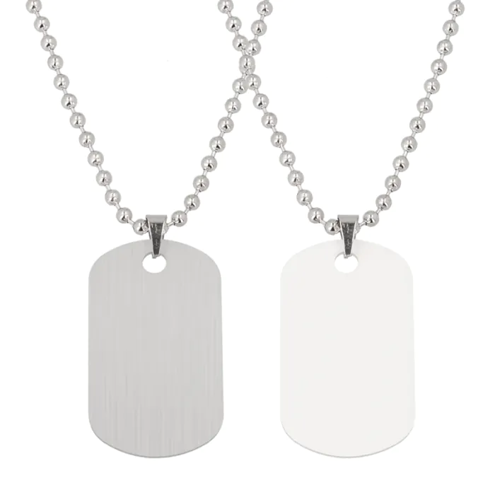 Collares militar sublimables - Color blanco y color plata