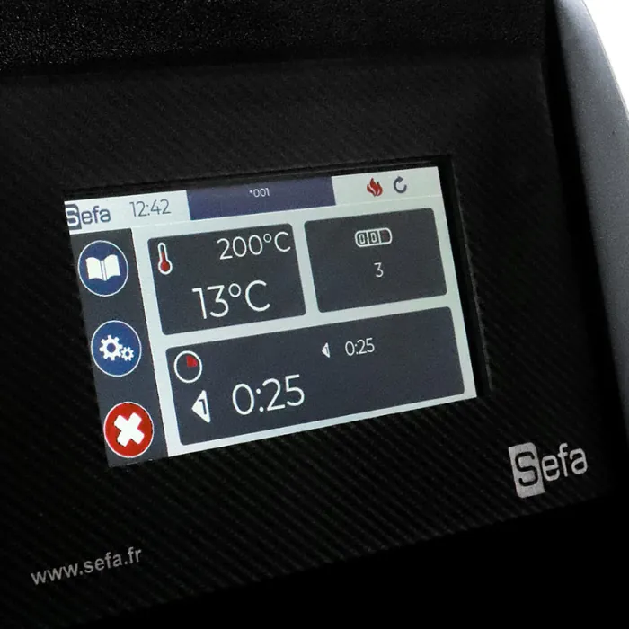 Plancha Sefa Rotex Air Pro V3 de 40x50cm - Panel frontal táctil