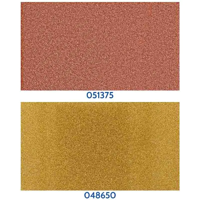 Láminas acrílicas colores cobre y oro glitter