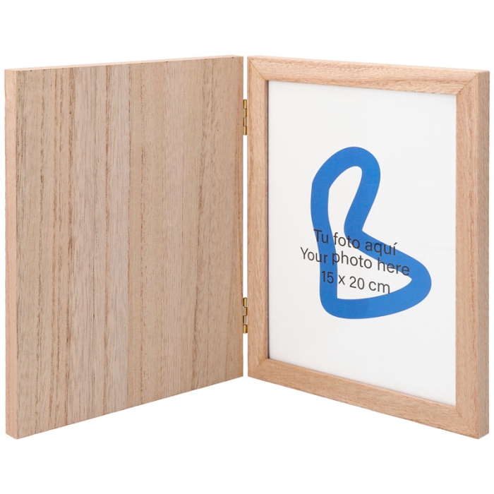 Marcos para fotos doble de madera para grabado Marcos para fotos doble de madera para grabado