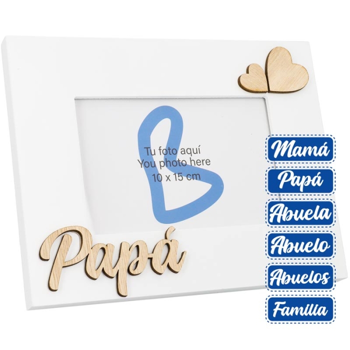 MDF Wooden Photo Frames Family Hearts