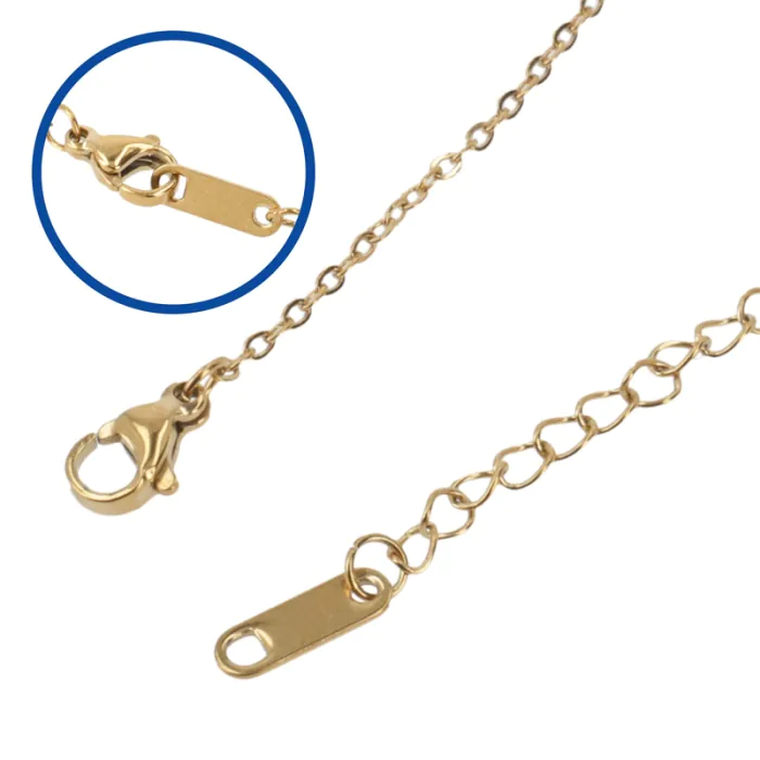 Pulseras medalla redonda para grabado - Cadena con cierre de mosquetón