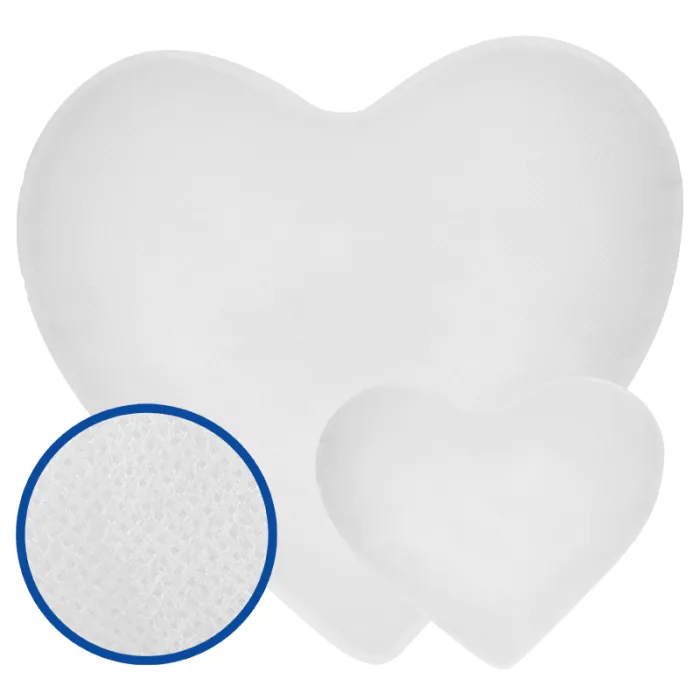 Fundas de cojín corazón para sublimación - Detalle relleno