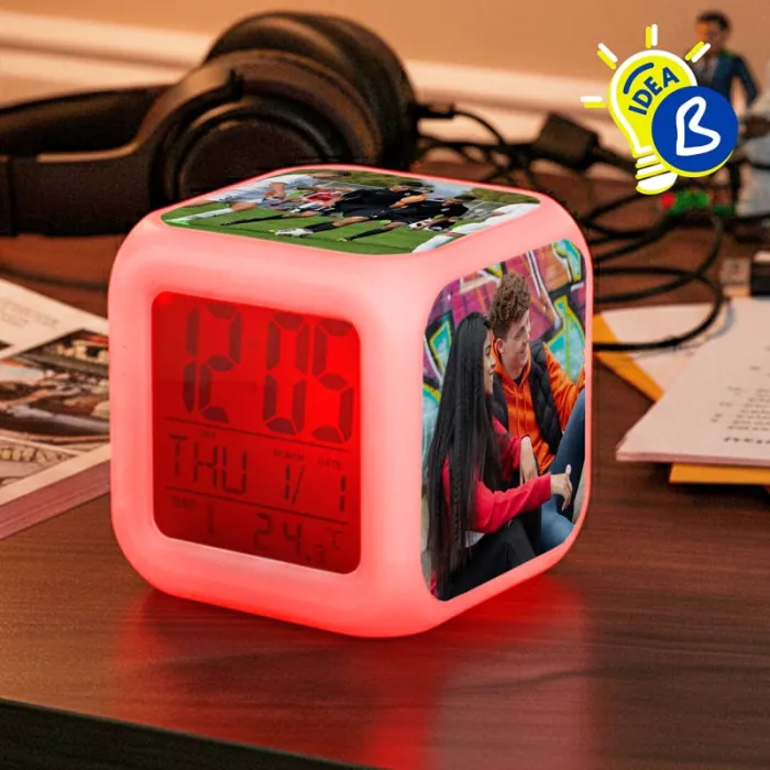 Reloj despertador digital con luz LED sublimable BRILDOR ® - Main Image