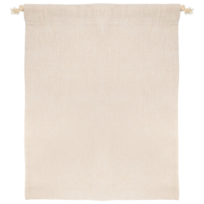 Bag suitable for sublimation made from beige linen look fabric.