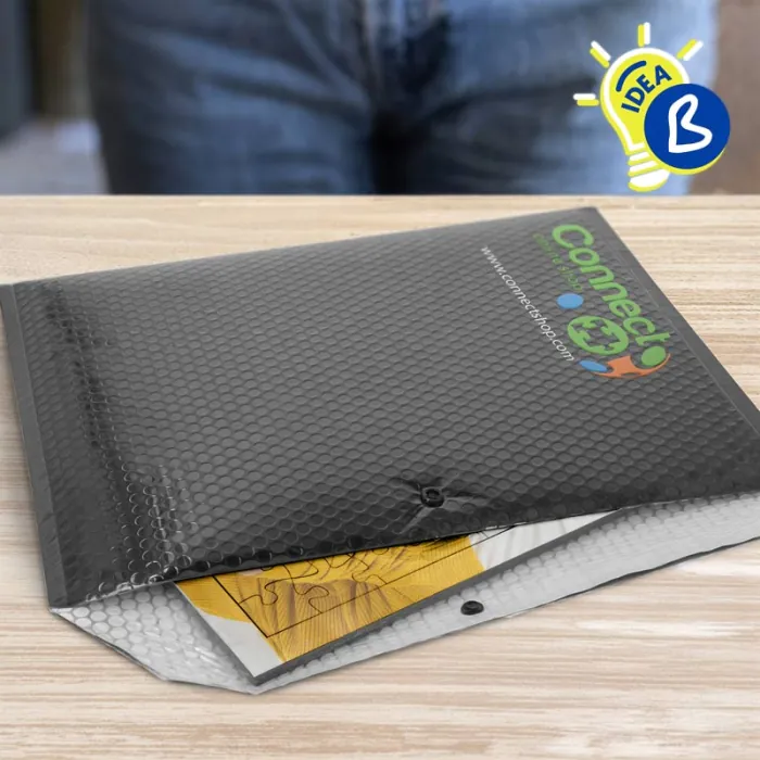 Sobres de burbujas cierre clip - Ejemplo de personalización