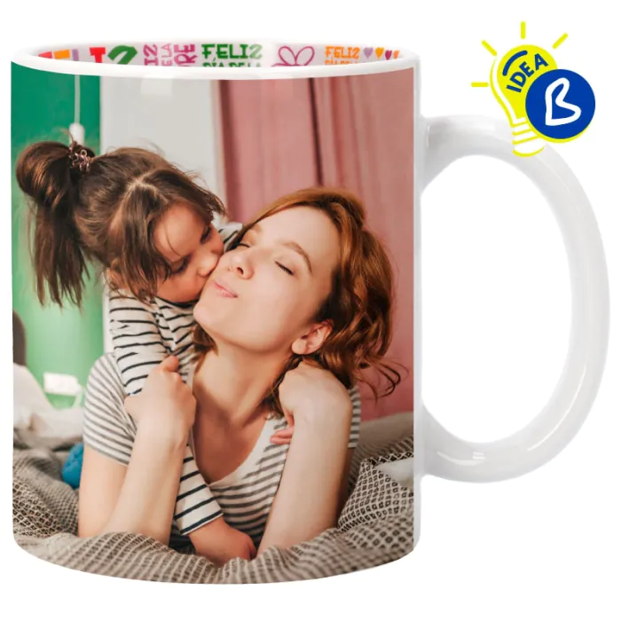 Taza sublimable interior preimpreso "Día de la Madre" - Ejemplo de personalización