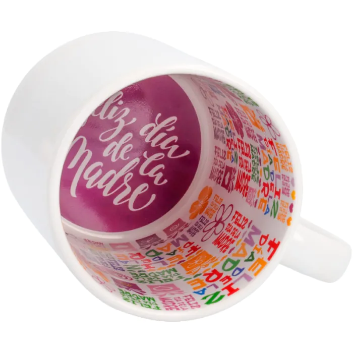 Taza sublimable interior preimpreso "Día de la Madre"