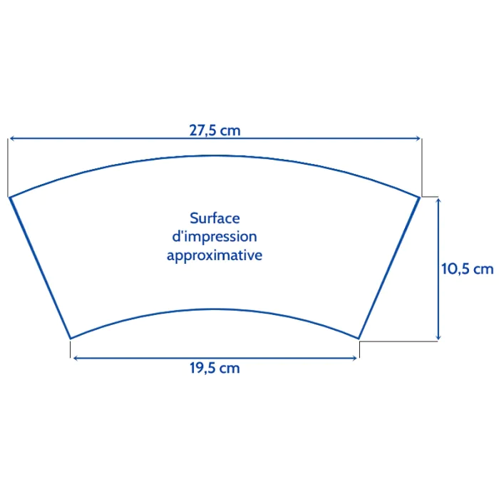 Mug conique sublimable avec cuillère - Surface imprimable