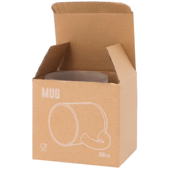 Boîte de transport du mug en verre dépoli pour gravure laser