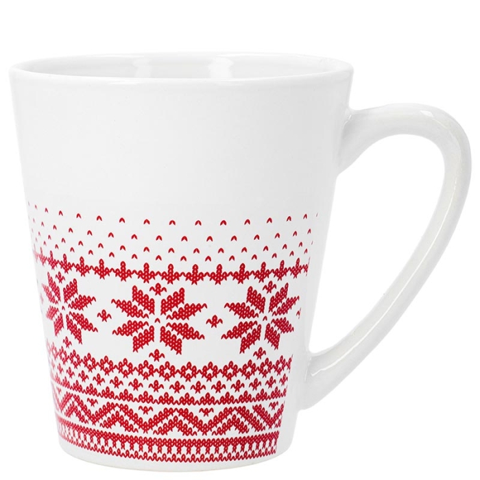 Taza de cerámica con motivos de Navidad