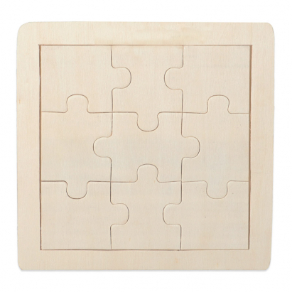 Puzzle de madera natural de 9 piezas | BRILDOR