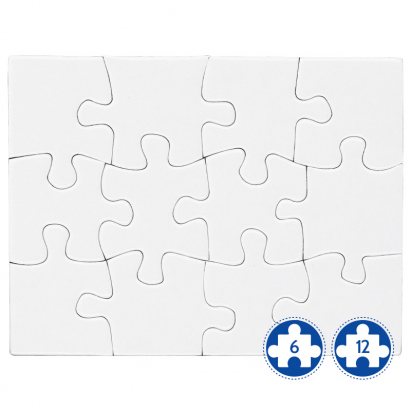 Puzzles de cartón 6 y 12 piezas sublimables | BRILDOR ®