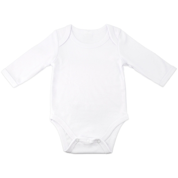 Body bébé pour sublimation à manches longues - Toucher coton