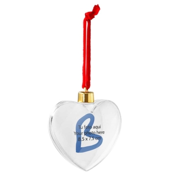 Bola para árbol de Navidad corazón doble cara Bola para árbol de Navidad corazón doble cara