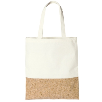 Sac 100% coton couleur écru avec liège naturel