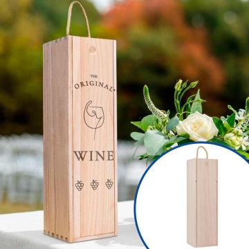 Caja de vino de madera para grabado