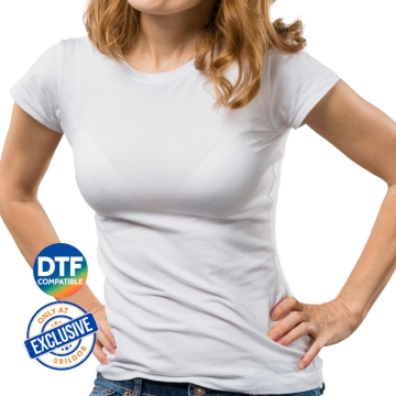 T-shirts femmes à manches courtes en coton au toucher 190g sublimable