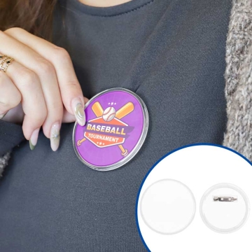 Badges en plastique transparent