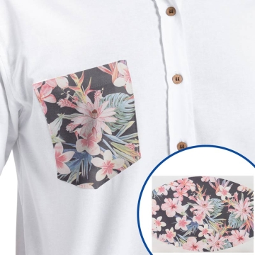 Diseño transfer para mascarillas Flores Tropicales