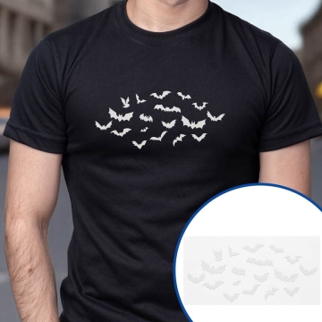 Diseño transfer Murciélagos Glow