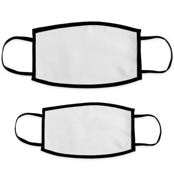 Mascarillas faciales para sublimación doble capa color blanco