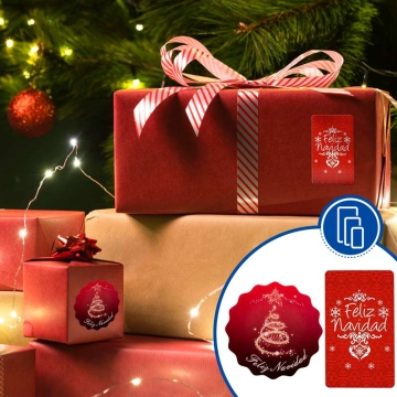 Pegatinas para regalos de Navidad