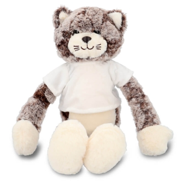 Plush Cat with Sublimatable T-shirt