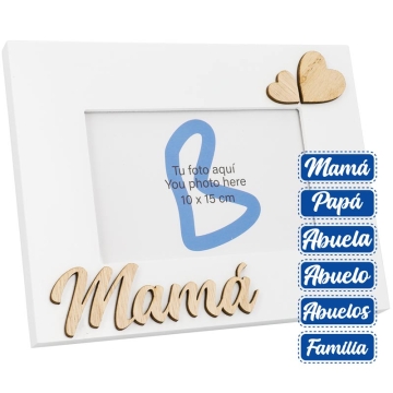 MDF Wooden Photo Frames Family Hearts