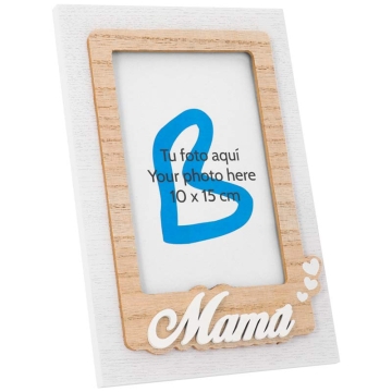 Cadre photo en bois décapé Série famille