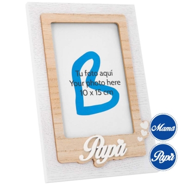 Wooden photo frame distressed Family series