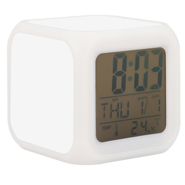 Reloj despertador digital con luz LED sublimable 