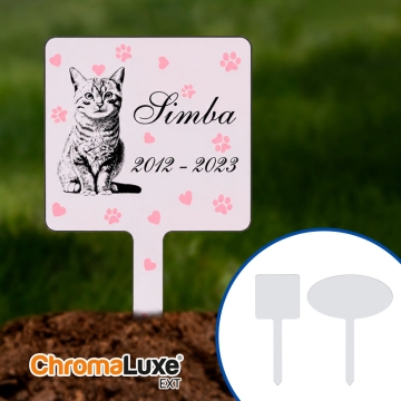 Placas para tumba de mascota de aluminio sublimable EXT