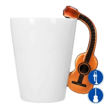 Mugs coniques sublimables avec anse musical