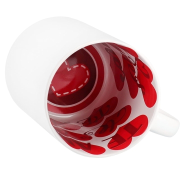 Taza sublimable interior preimpreso "Te amo"