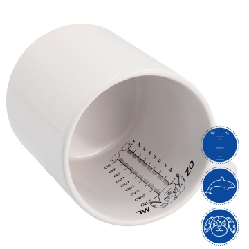 Sublimable Mugs with Printed Interior Measuring Guide