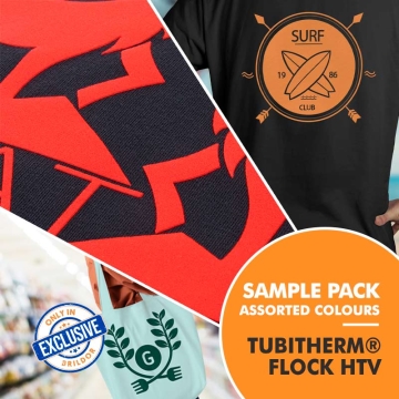 Tubitherm Flock Heat Transfer Vinyl - Sample Pack