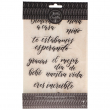 Tampons acryliques - Mots et formes - Kit de 9 tampons série Sentiments