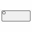 Porte-clés pour sublimation - Aluminium - Rectangulaire - 2x5,5cm