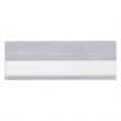 Identificador de aluminio plateado 7x1,2cm con alfiler y clip