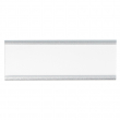 Identificador de aluminio plateado 7x2,3cm con alfiler y clip