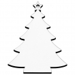 Décoration de Noël pour sublimation - Sapin avec étoile - Lot de 4 unités